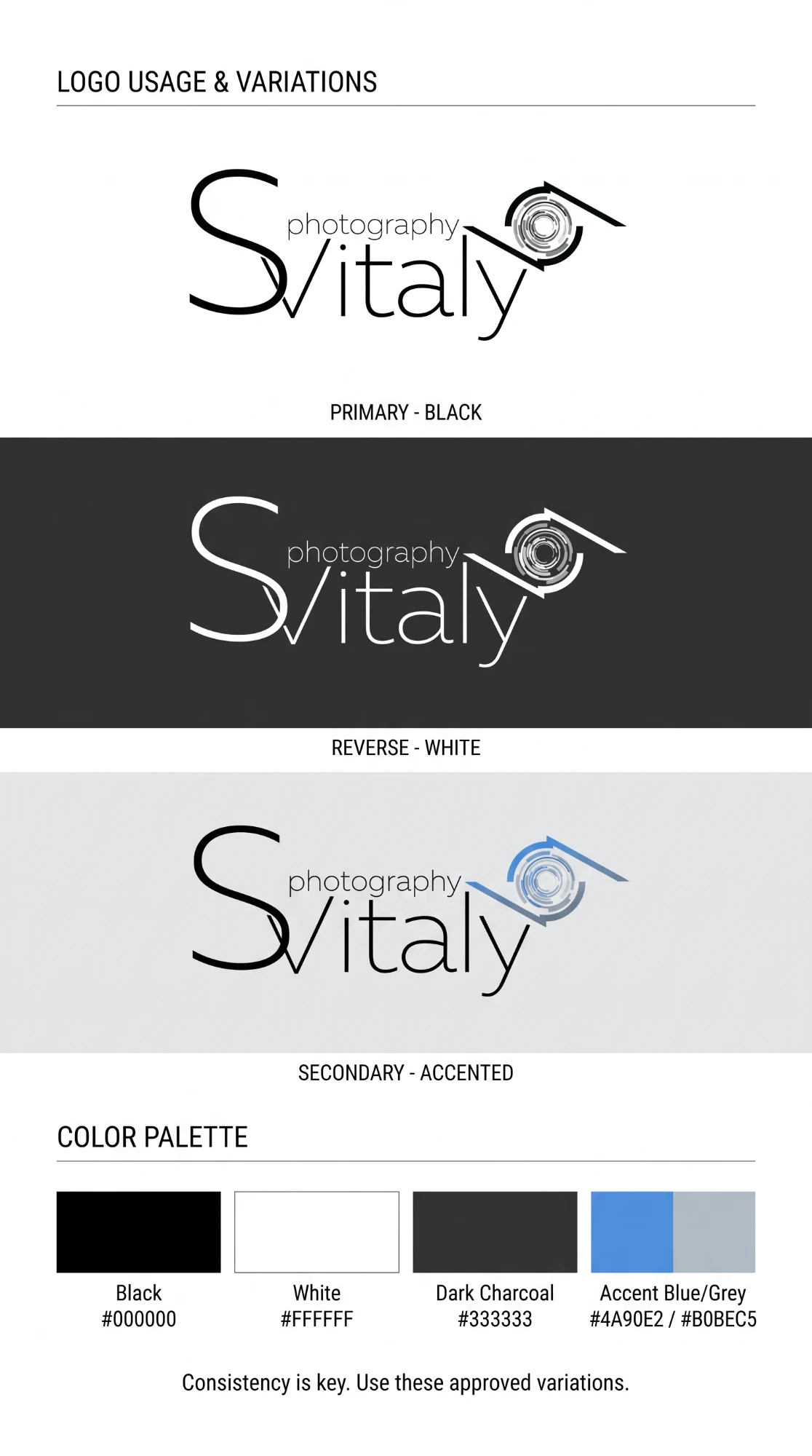 Брендбук Svitaly — варианты логотипа и палитра